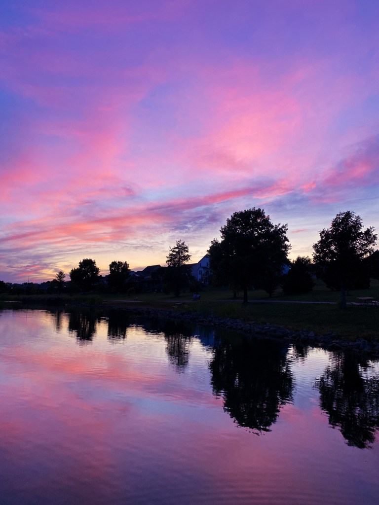 Pink and purple sunset